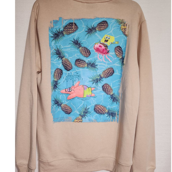 Sponge bob sweatshirt men's medium-first picture is back of sweatshirt - Picture 1 of 6